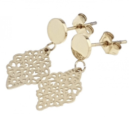Celebrity earrings gold lace