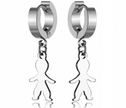Silver men earrings