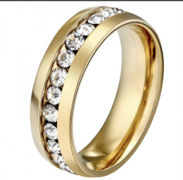 Gold ring rhinestones -8