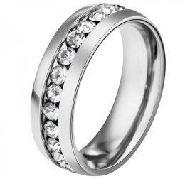 Silver ring rhinestones -7