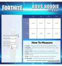 Fortnite Sweatshirt 7-8 years gray with hood