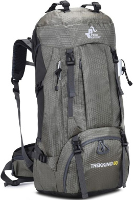Bseash 60L Wodoodporny, lekki plecak turystyczny z osłoną przeciwdeszczową, sportowy plecak podróżny, do wspinaczki