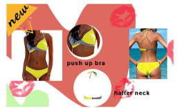CheChury push up, dwuczęściowy kostium kąpielowy, strój plażowy, wiązany na szyi , czerwony , bikini , rozmiar M