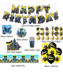 Dekoracje urodzinowe Batman 63 elementy, balony , girlanda , kubki , talerze i wiele innych !
