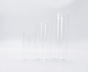 Hurricane Świecznik Szklany cylinder: 3 szt. zestaw, przezroczysty wazon na kwiaty - tuba -25,20,15 cm