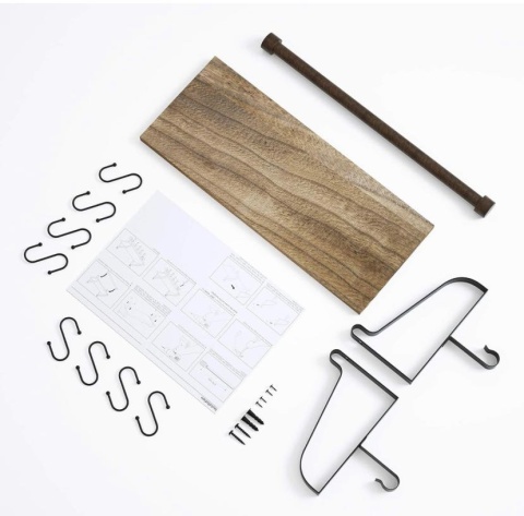 Love-KANKEI Kuchenny organizer, drewno i metal