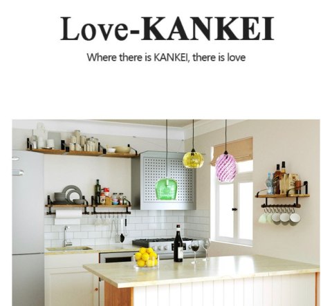 Love-KANKEI Rustic Wooden Shelves, Wall Bookcase Set of 3pcs, Solid Wood & Metal Love-KANKEI Rustic Wooden Shelves, Wall Bookcase Set of 3pcs, Solid Wood & Metal