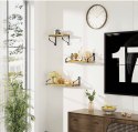 Love-KANKEI Rustic Wooden Shelves, Wall Bookcase Set of 3pcs, Solid Wood & Metal Love-KANKEI Rustic Wooden Shelves, Wall Bookcase Set of 3pcs, Solid Wood & Metal