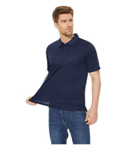 Męska koszulka polo KEFITEVD z krótkim rękawem - Szybkoschnąca - Sport i outdoor - z uchwytem na okulary - ciemny szary Roz L