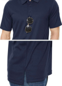 Męska koszulka polo KEFITEVD z krótkim rękawem - Szybkoschnąca - Sport i outdoor - z uchwytem na okulary - granatowa Roz L