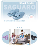 SAGUARO Shark slippers flap lace 38/39 czarne, soft and comfortable, unisex , for summer, non-slip slippers czarne