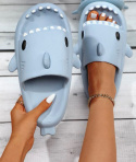 SAGUARO Shark slippers flap lace 38/39 czarne, soft and comfortable, unisex , for summer, non-slip slippers czarne