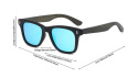 Spolaryzowane okulary przeciwsłoneczne drewniane ramki, lustrzanki Outdoor Ochrona UV400 Rama w Craft Acetal, zestaw z etui i śc