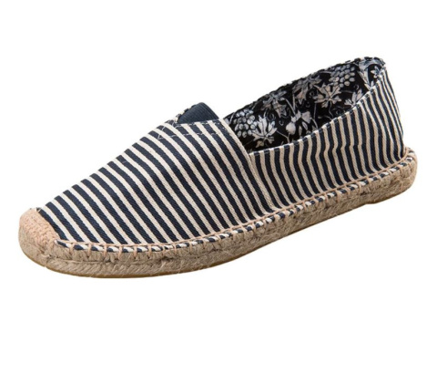 Voguestyle Espadryle w granatowe paski , wsuwane buty