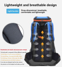 Wodoodporny plecak turystyczny Bseash 60L z osłoną przeciwdeszczową, lekki plecak sportowy na świeżym powietrzu do wspinaczki (c