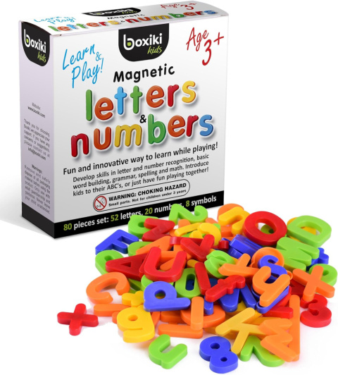 80 sztuk alfabetu magnetycznego Zestaw ABC Nauka Zabawki Boxiki Kids