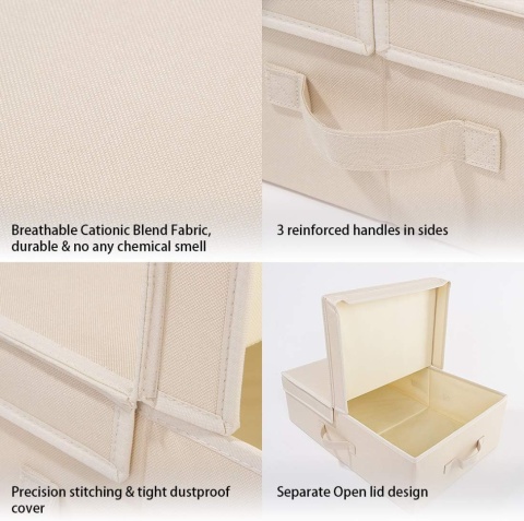 Składany pojemnik do przechowywania z pokrywką, duzy 52 cm