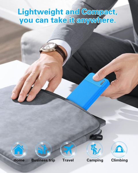 AsperX Power Bank 10 000 mAh 2 sztuki, C + 2 porty USB 2,4 A AsperX Power Bank 10 000 mAh 2 sztuki, C + 2 porty USB 2,4 A