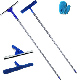 MASTERTOP Rakla do okien, zestaw do czyszczenia z drążkiem 120 cm