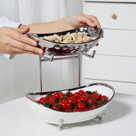 Miska na owoce, ceramiczny kosz na owoce, stojak do serwowania