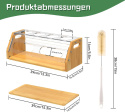 Msoesticc Sodastream bambusowy stojak na butelki, z tacką i szczotką