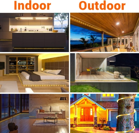 OxyLED Wąż świetlny 20 m, 300 diod LED, na zewnątrz, IP65, 8 trybów