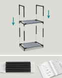 SONGMICS 10-półkowy stojak na but, regal, organizer, 33 x 33 x 173 cm