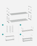 SONGMICS 2-poziomowy stojak na buty półki metalowe 30 x 92 x 33 cm