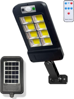 Solarna Lampa Uliczna 160 LED z Czujnikiem Ruchu wodoodporna IP65