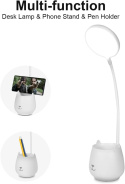 URAQT Lampy na Biurko, Lampa Stołowa LED z Pojemnikiem na Długopis