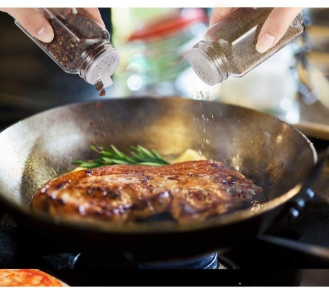 ecooe bambusowy stojak na przyprawy z 18 słoikami i etykietami