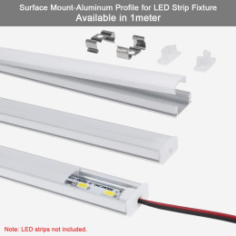 6-pak listwy aluminiowe LED Chesbung 1 metr U-profil aluminiowy zestaw