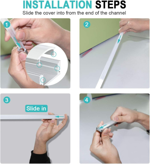 6-pak listwy aluminiowe LED Chesbung 1 metr U-profil aluminiowy zestaw 6-pak listwy aluminiowe LED Chesbung 1 metr U-profil aluminiowy zestaw