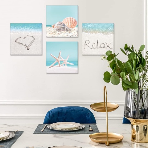 Artscope wydruki na płótnie Wall Art zestaw 4 obrazow 30x30 cm