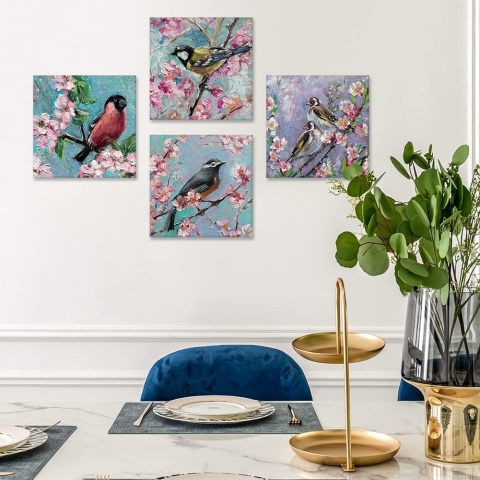 Artscope wydruki na płótnie Wall Art zestaw 4 obrazow 30x30 cm