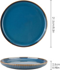 CSYY Zestaw 2 talerzy obiadowych z wysokiej jakości porcelany, 21,5 cm