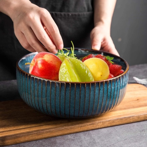 CSYY Ceramiczna miska na sałatkę 1800 ml 21 cm Zestaw 2 sztuki