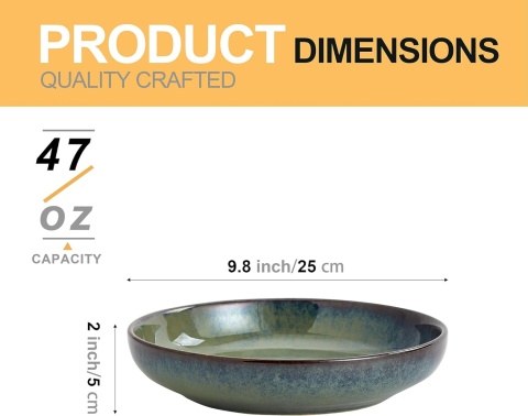Duża miska do serwowania Swuut 25cm, 2,8 litra, porcelanowa