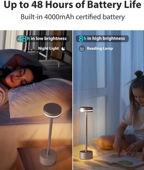 FUNTAPHANTA zestaw 2 szt lampa bezprzewodowa LED czujnik dotykowy