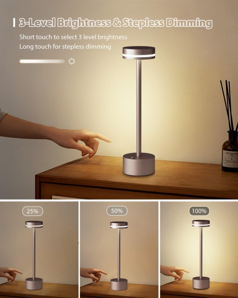 FUNTAPHANTA zestaw 2 szt lampa bezprzewodowa LED czujnik dotykowy