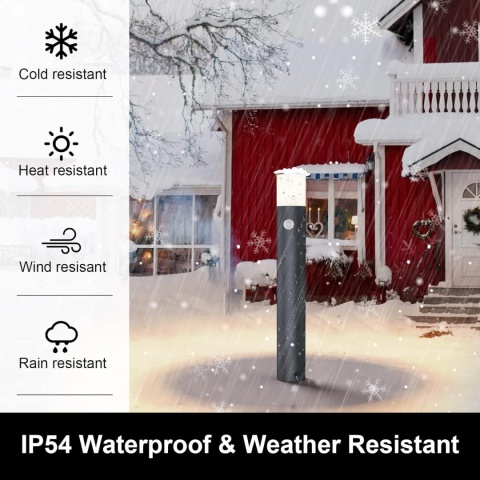 Klighten Lampa ścieżkowa/słupek z czujnikiem ruchu, 60 cm, zewnętrzna