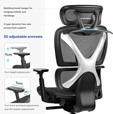 Krzesło biurowe ACMELIFE, ergonomiczne krzesło komputerowe