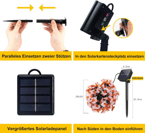 Lampki solarne , girlanda solarna ogrodowa dekoracyjna 50 led, 10 metrow Lampki solarne , girlanda solarna ogrodowa dekoracyjna 50 led, 10 metrow
