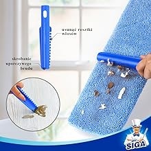 MR.SIGA Profesjonalny mop z mikrofibry w zestawie 3 wymienne wklady