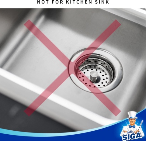 MR.SIGA Sitko do zlewu do odpływu ze stali nierdzewnej, 3 sztuki