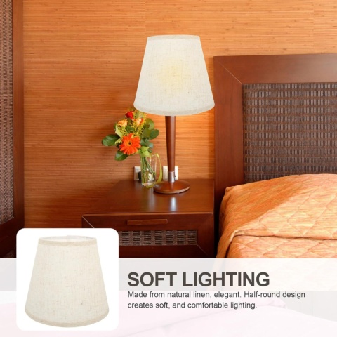 OSALADI abażury klosz do lamp stołowych E27 25 x 25 x 21 cm len