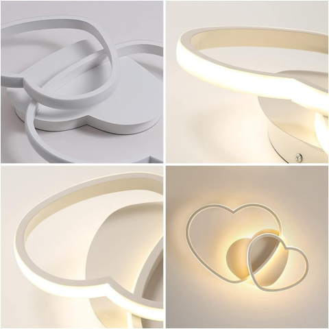 Riserva Lampa sufitowa serca LED, ściemniana z pilote 50 cm 3000-6500K Riserva Lampa sufitowa serca LED, ściemniana z pilote 50 cm 3000-6500K