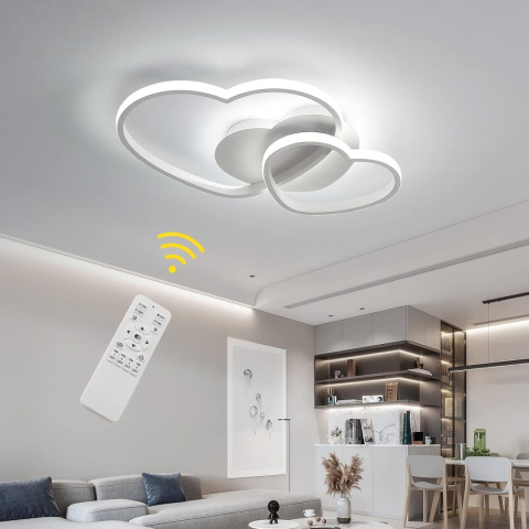 Riserva Lampa sufitowa serca LED, ściemniana z pilote 50 cm 3000-6500K Riserva Lampa sufitowa serca LED, ściemniana z pilote 50 cm 3000-6500K