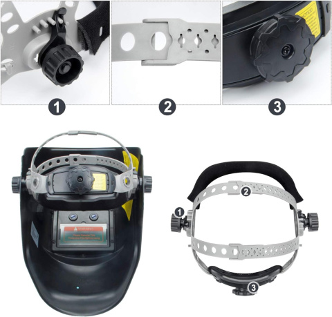 Yorbay Kask spawalniczy z 5 obiektywami z certyfikatem CE FCC Yorbay Kask spawalniczy z 5 obiektywami z certyfikatem CE FCC