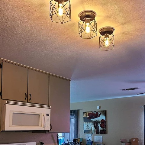 iDEGU Przemysłowa lampa sufitowa z metalu15 cm lampa E27, 2 sztuk